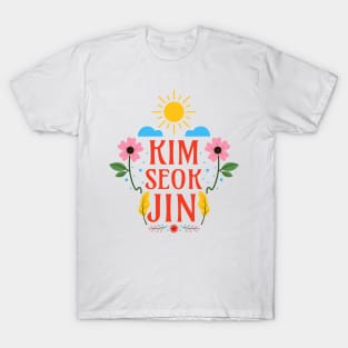 Kim Seokjin - Floral BTS Army Member Jin Kim Seok-jin - Sunny Spring T-Shirt